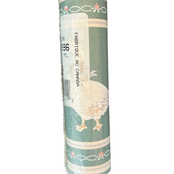 Vintage 80s/90s Zellers Green Farmhouse Country Ducks Wallpaper Border 15 Feet - Picture 3 of 6